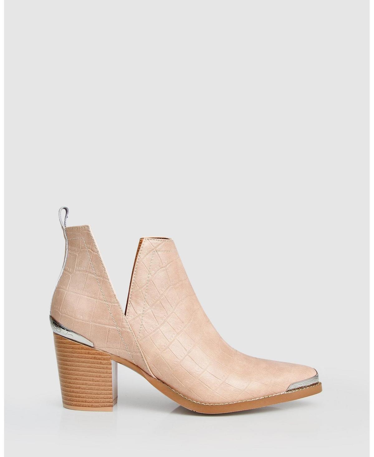 Women Belle & Bloom Austin Croc Embossed Ankle Boot Product Image