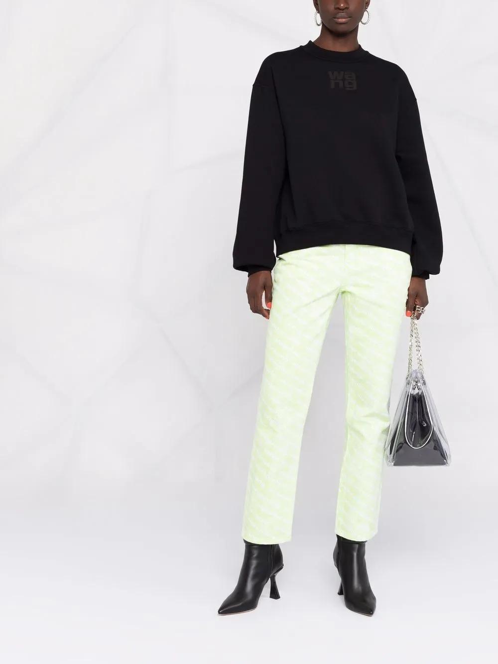 ALEXANDER WANG T T By Alexander Wang Foundation Terry Crewneck Sweatshirt In Black Product Image