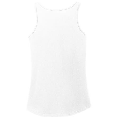 Womens Checkered Flag Sports White Nascar Logo Pride Tank Top Product Image
