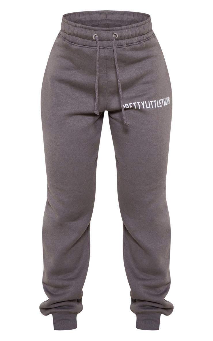 PRETTYLITTLETHING Charcoal Cuffed High Waisted Cuffed Sweatpants Product Image