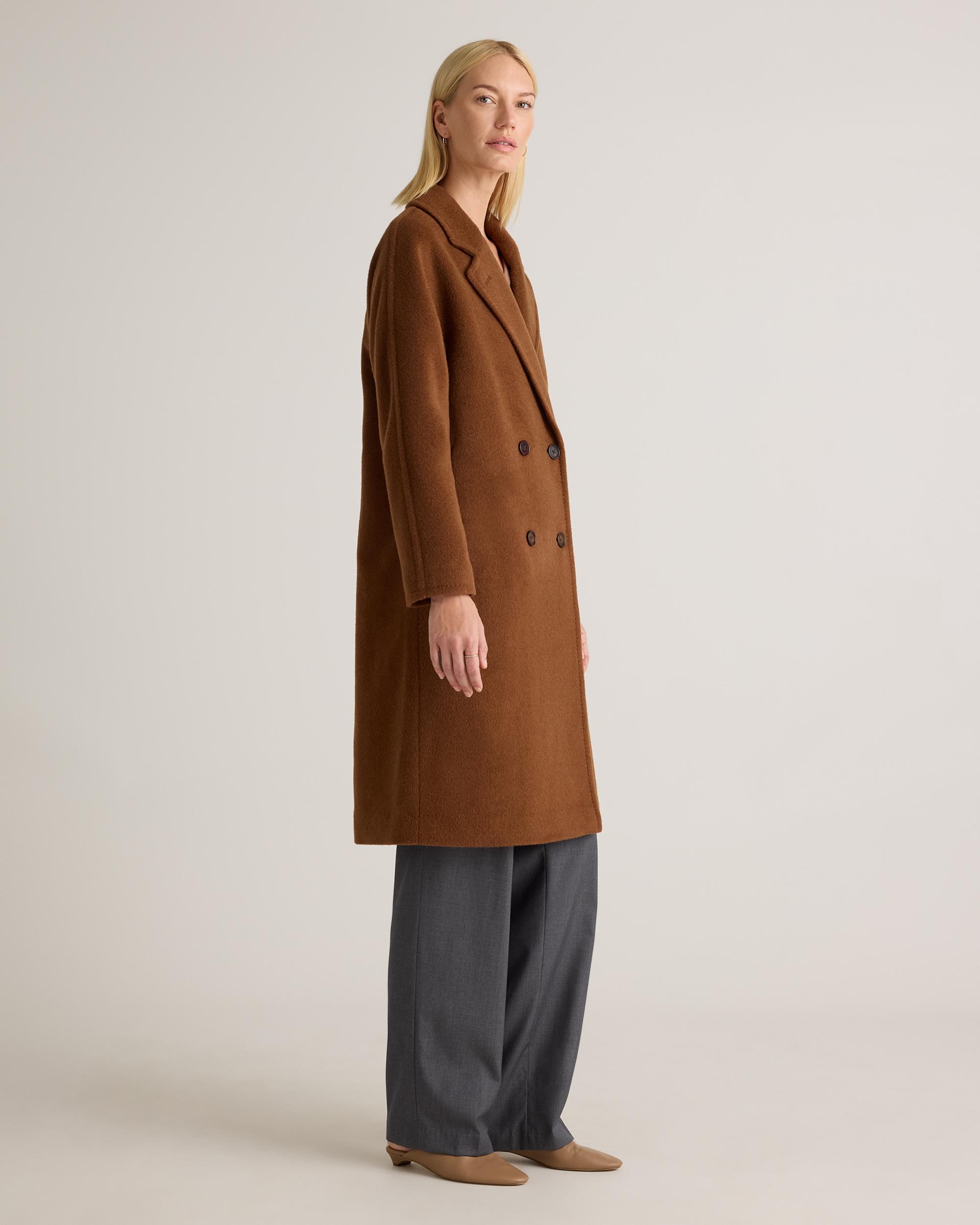 Quince | Women's Camel-Hair Double-Breasted Slouch Coat Wool Product Image