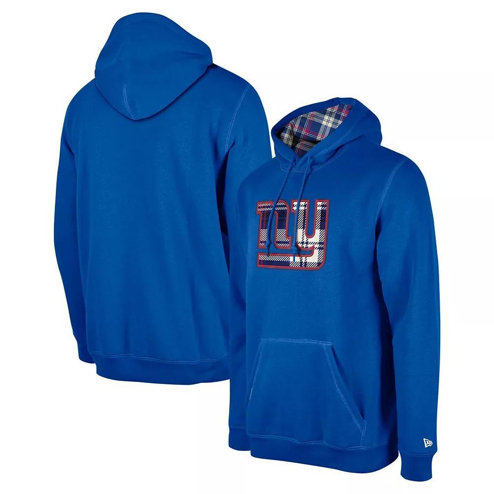 Men's New Era Royal New York Giants 3rd Down Plaid Pullover Hoodie, Size: Small, Blue Product Image