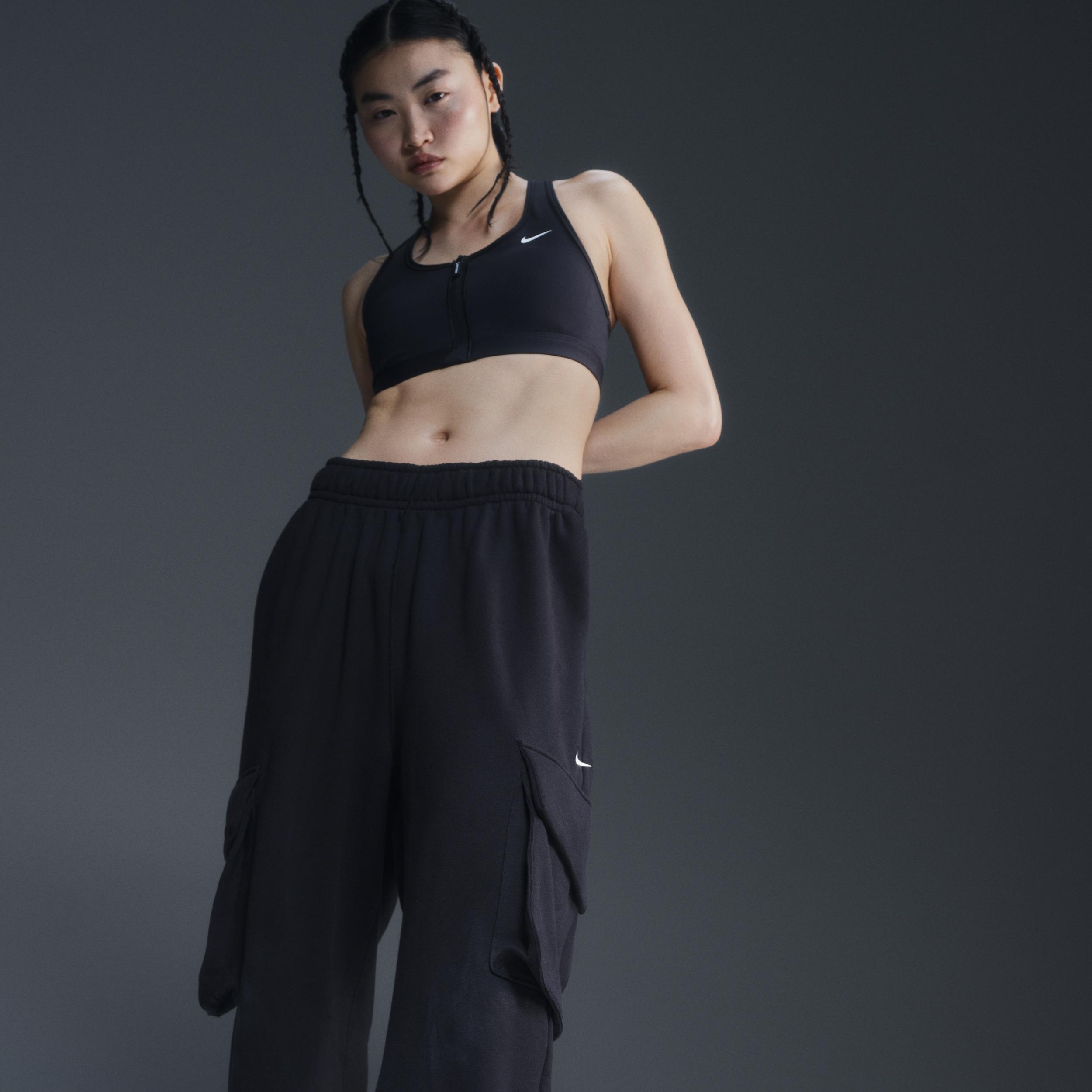 Womens Nike Sportswear Low-Rise Oversized French Terry Open-Hem Pants Product Image