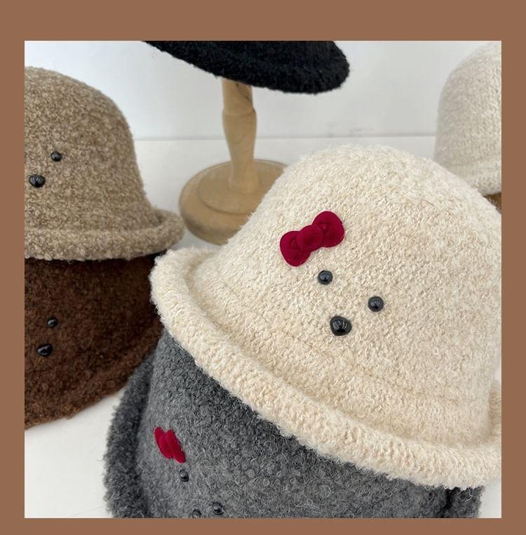 Bow Knit Bucket Hat Product Image