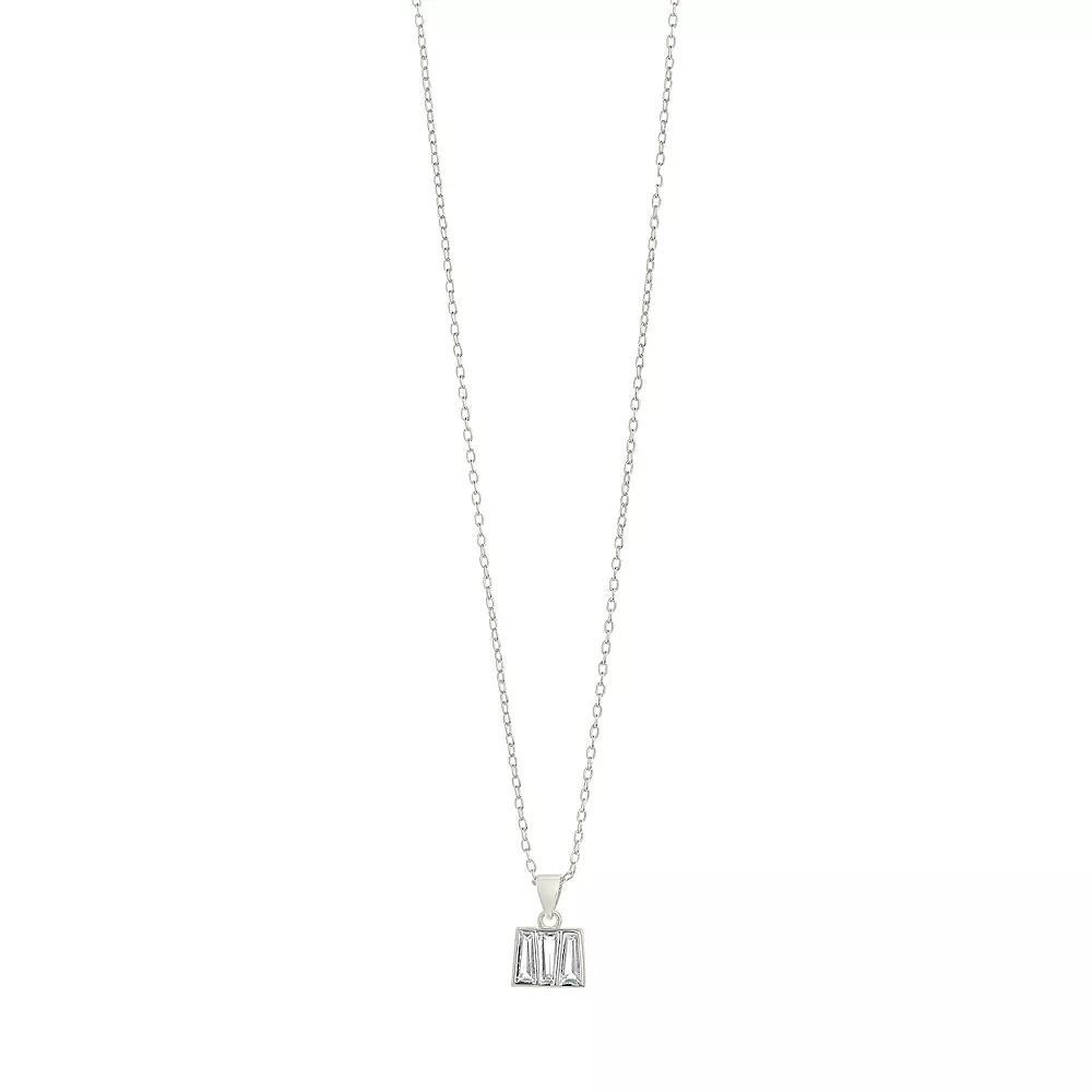 MC Collective Cubic Zirconia Colsie Pendant Necklace, Women's, Silver Tone Product Image