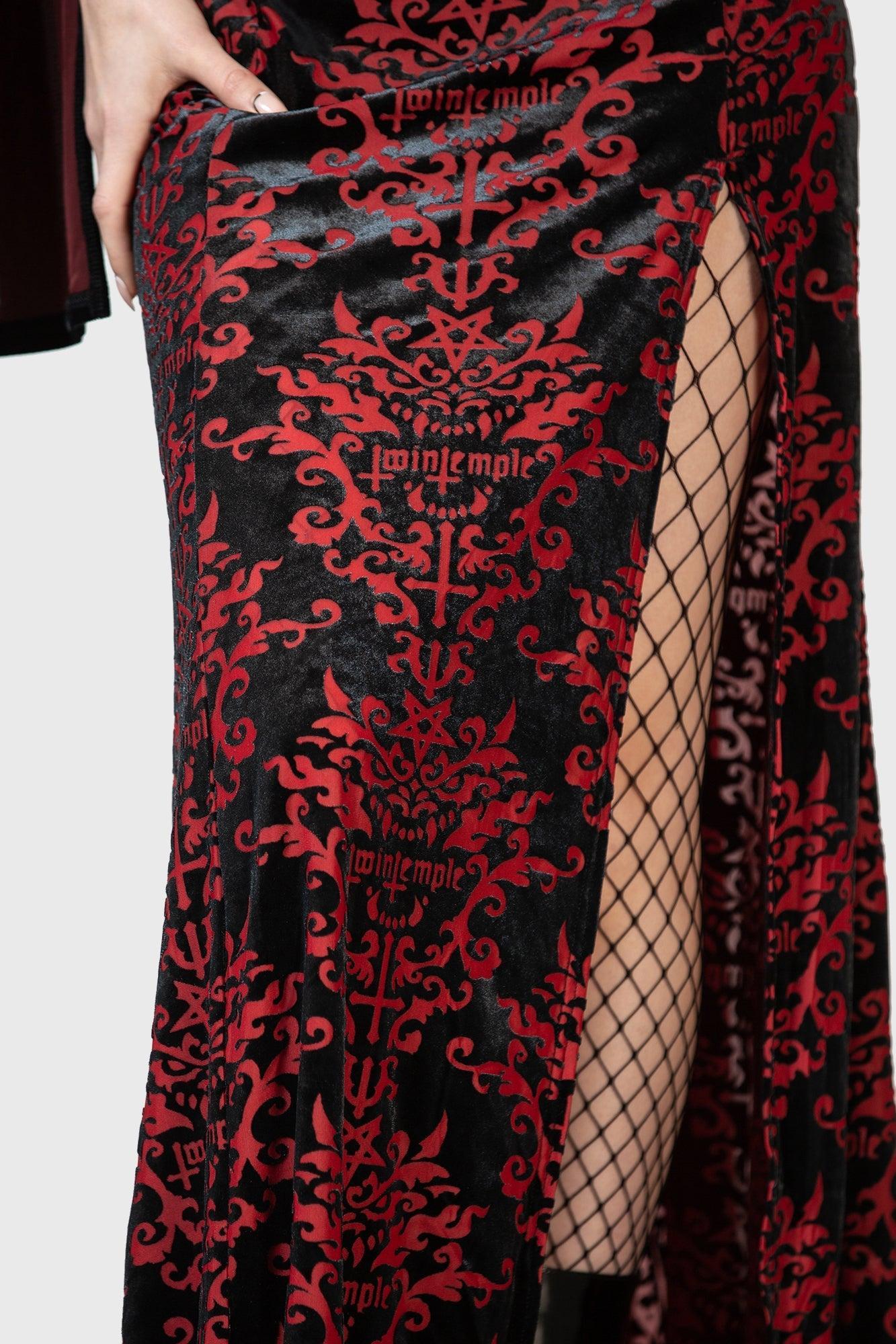 Scarlet Fiend Maxi Skirt - Resurrect Female Product Image