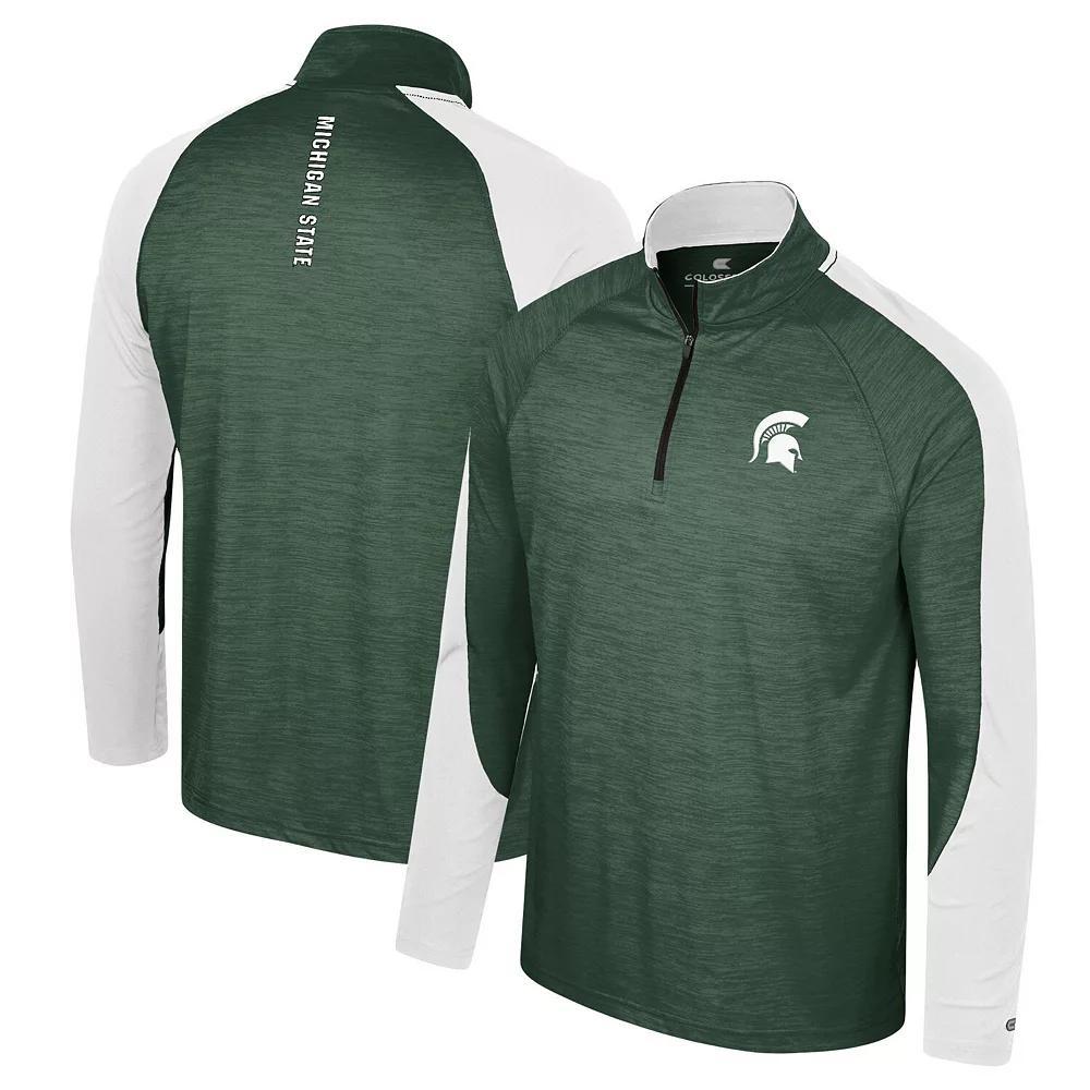 Men's Colosseum Crimson Alabama Crimson Tide Langmore Raglan Quarter-Zip Top, Size: Large, Red Product Image