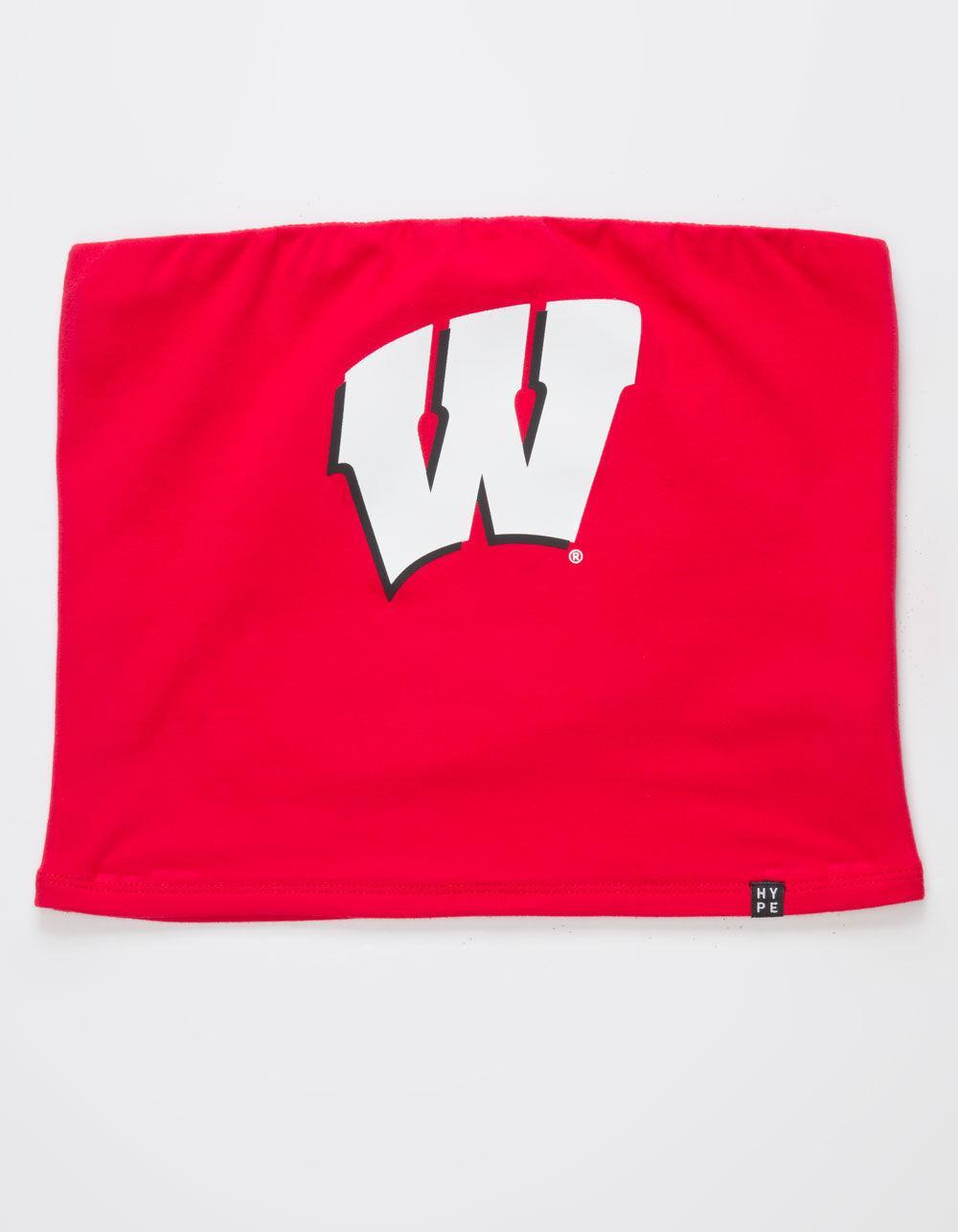 HYPE AND VICE University of Wisconsin Womens Tube Top - RED Product Image
