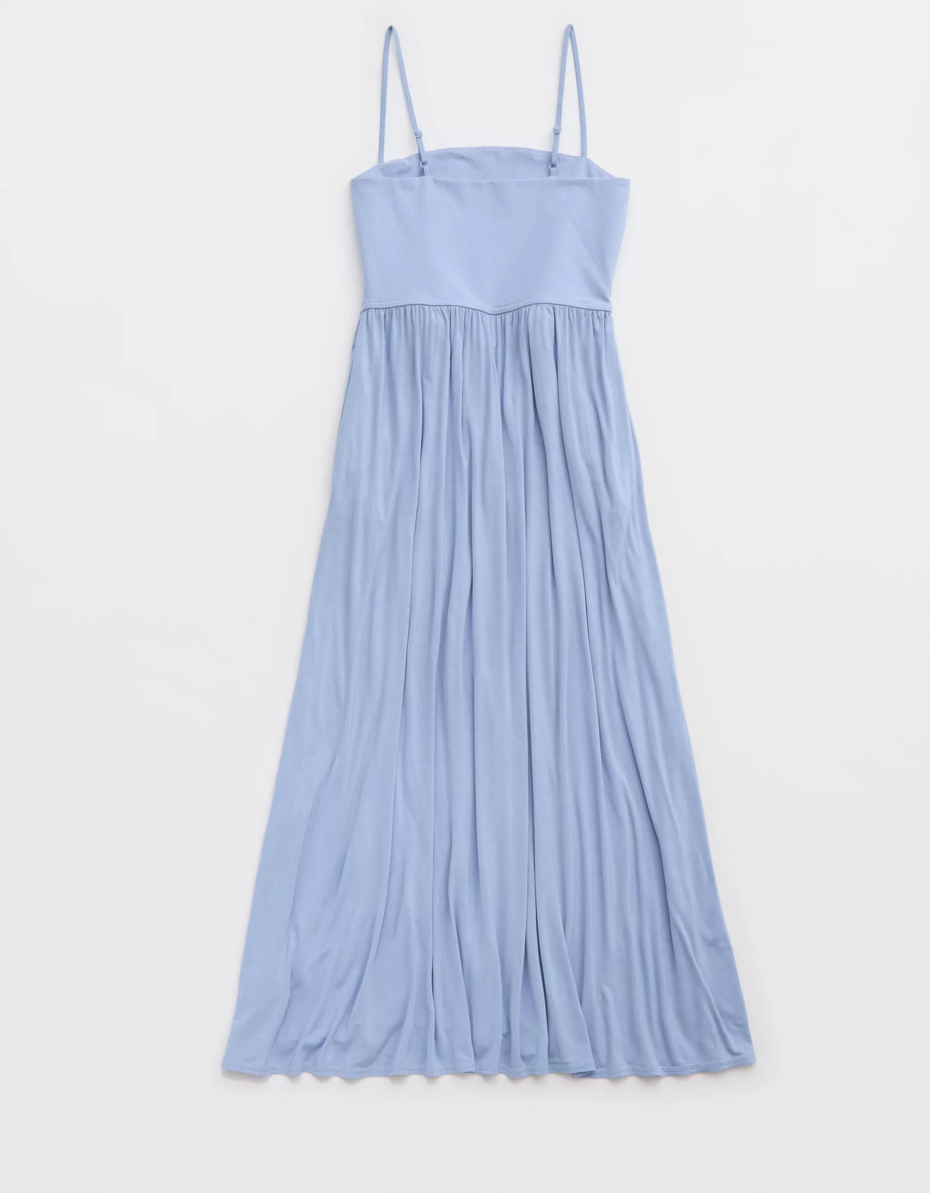 Aerie At The Barre Square Neck Midi Dress Product Image