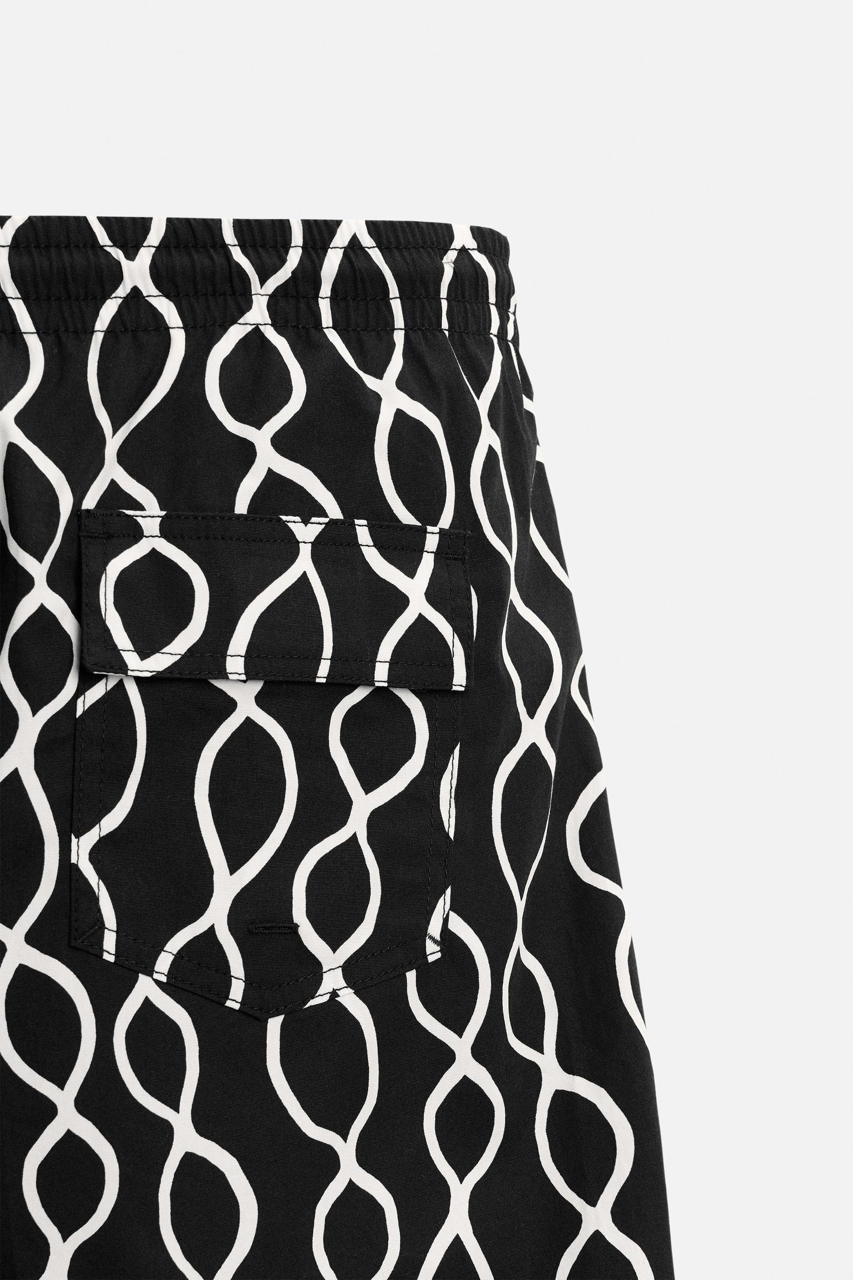 GEOMETRIC PRINT SWIMMING TRUNKS Product Image