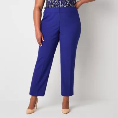 Black Label by Evan-Picone Womens Straight Fit Straight-Plus Suit Pant Product Image