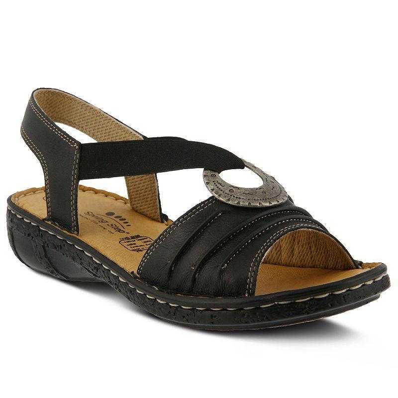 Spring Step Karmel Women's Wedge Sandals, Size: 39, Black Product Image