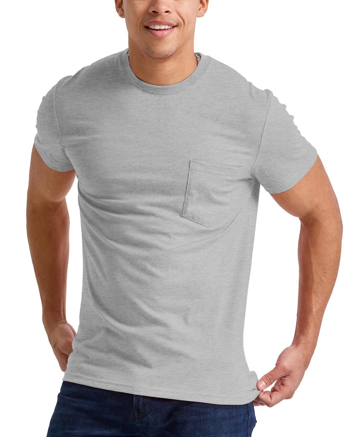 Men's Hanes Originals Tri-Blend Jersey Pocket Tee, Size: Small, Equilibrium Green Product Image