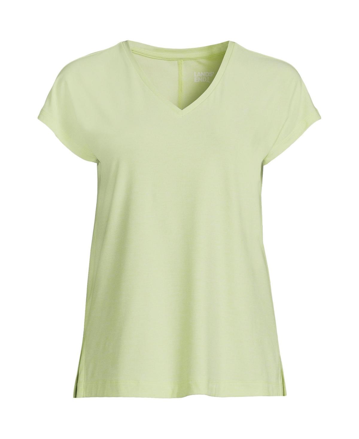 Womens Lands End Short Sleeve Performance Tee Red Geo Product Image