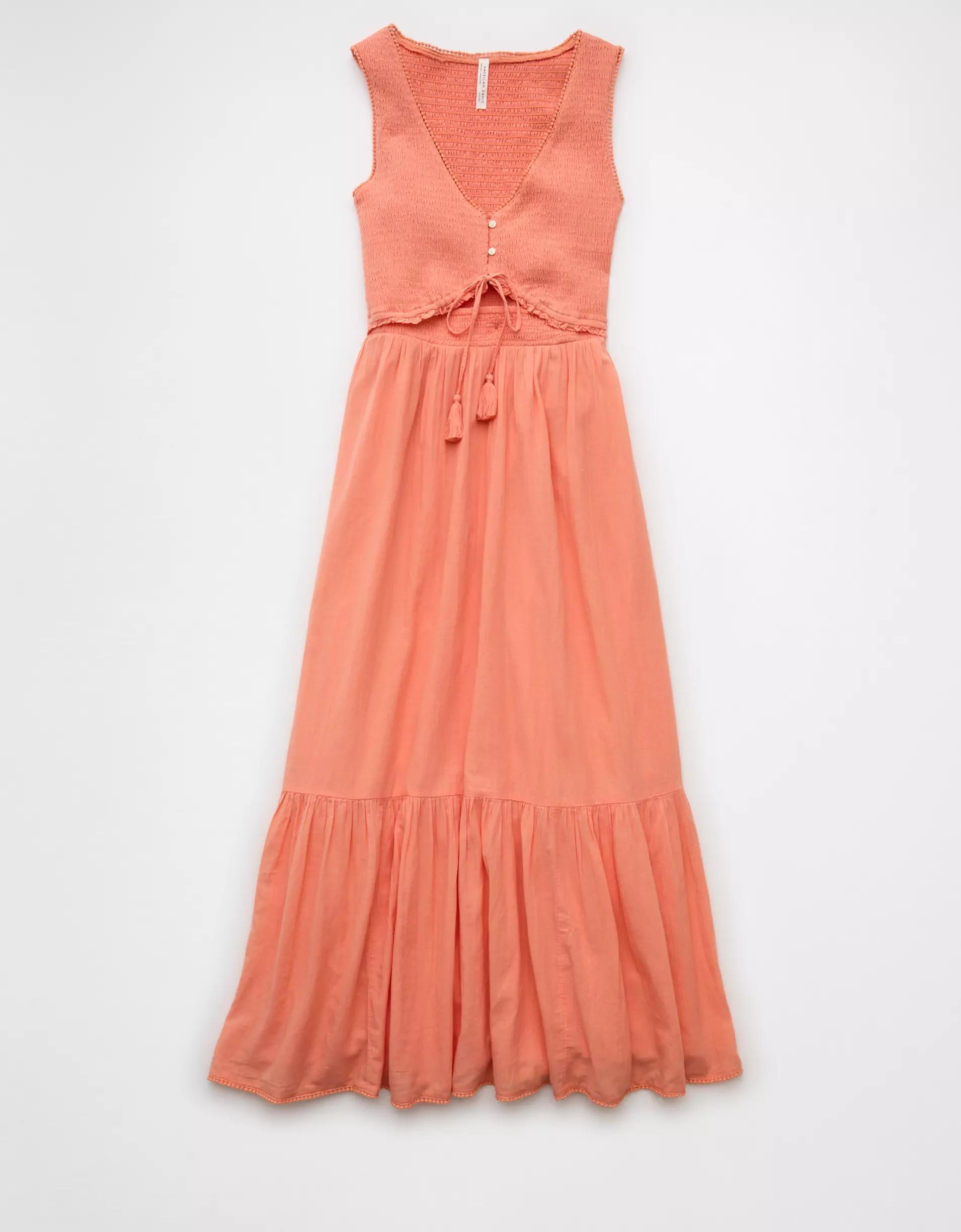 AE V-Neck Cut-Out Maxi Dress Product Image