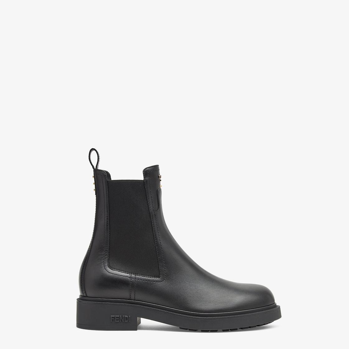 Fendi FiloBlack leather biker boots Product Image
