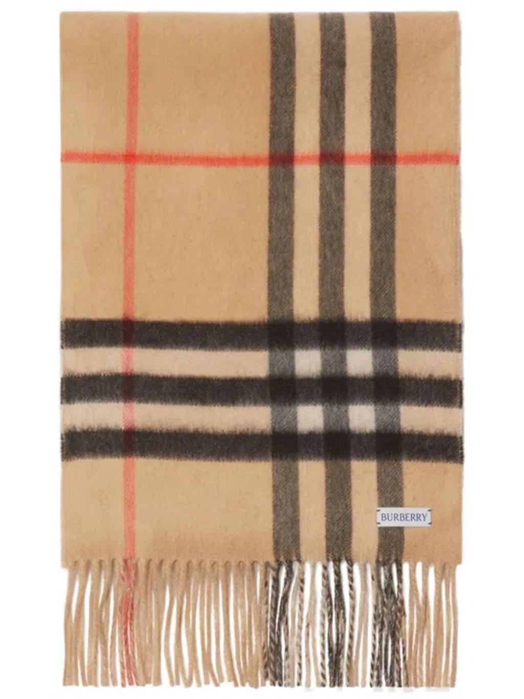 reversible check cashmere scarf  Product Image