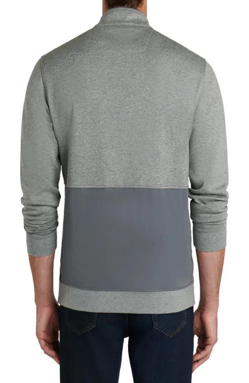 BUGATCHI Quarter Zip Pullover In Cement Product Image