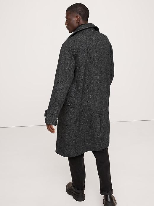 Italian Herringbone Balmacaan Coat Product Image