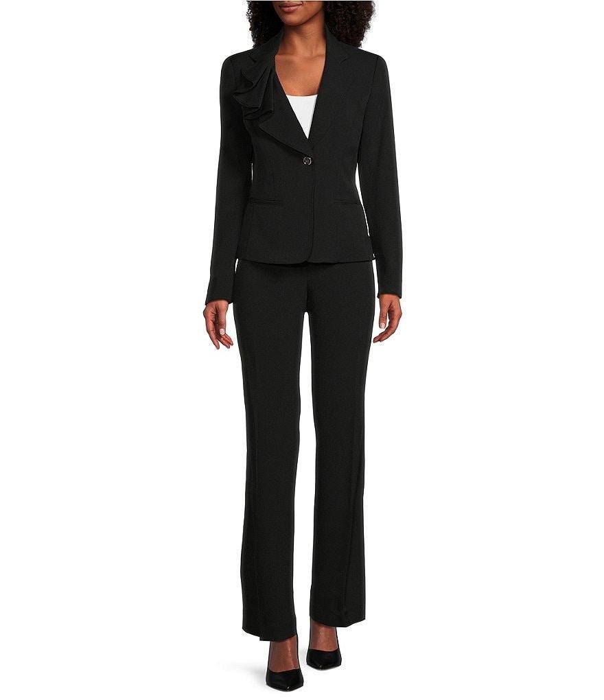 Nipon Boutique Notch Lapel Blazer Wide Leg 2-Piece Pant Set Product Image