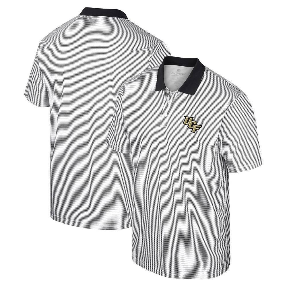Men's Colosseum White/Black Colorado Buffaloes Print Stripe Polo, Size: 3XL Product Image