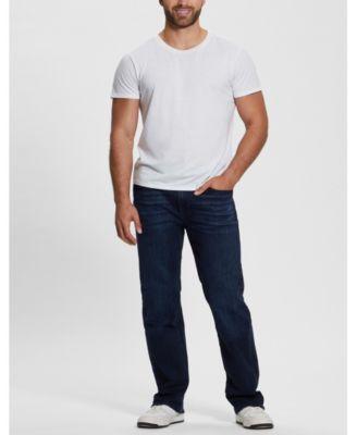 Guess Mens Dark Wash Regular Straight Jeans Product Image