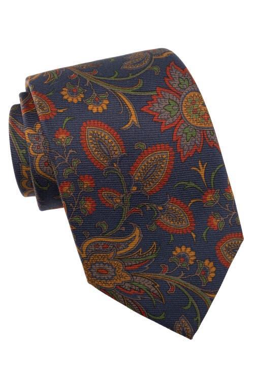 Elizabetta Calvino - Printed Silk Tie for Men in Black at Nordstrom Product Image