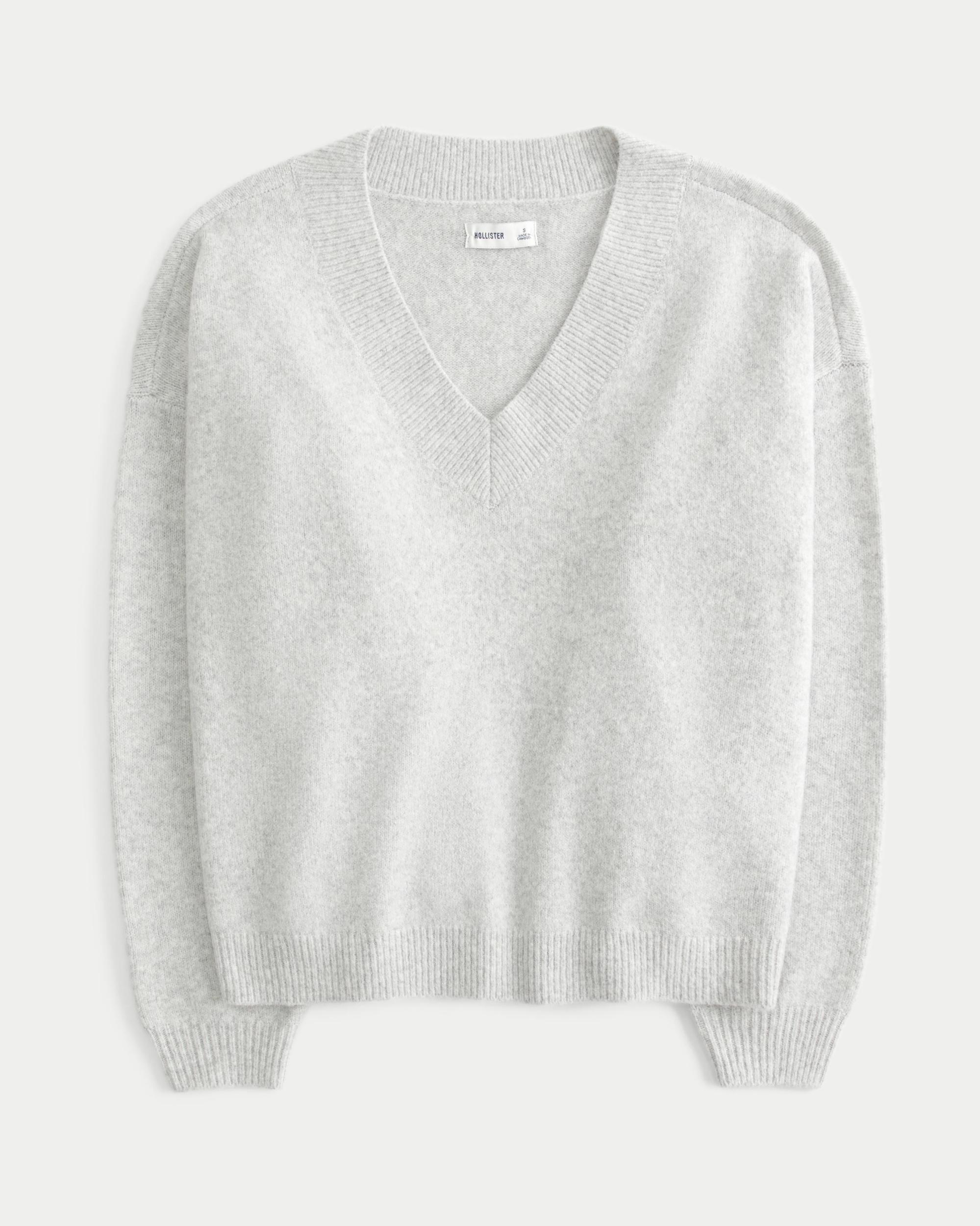 Hollister Comfy Cloud Oversized V-Neck Sweater Product Image