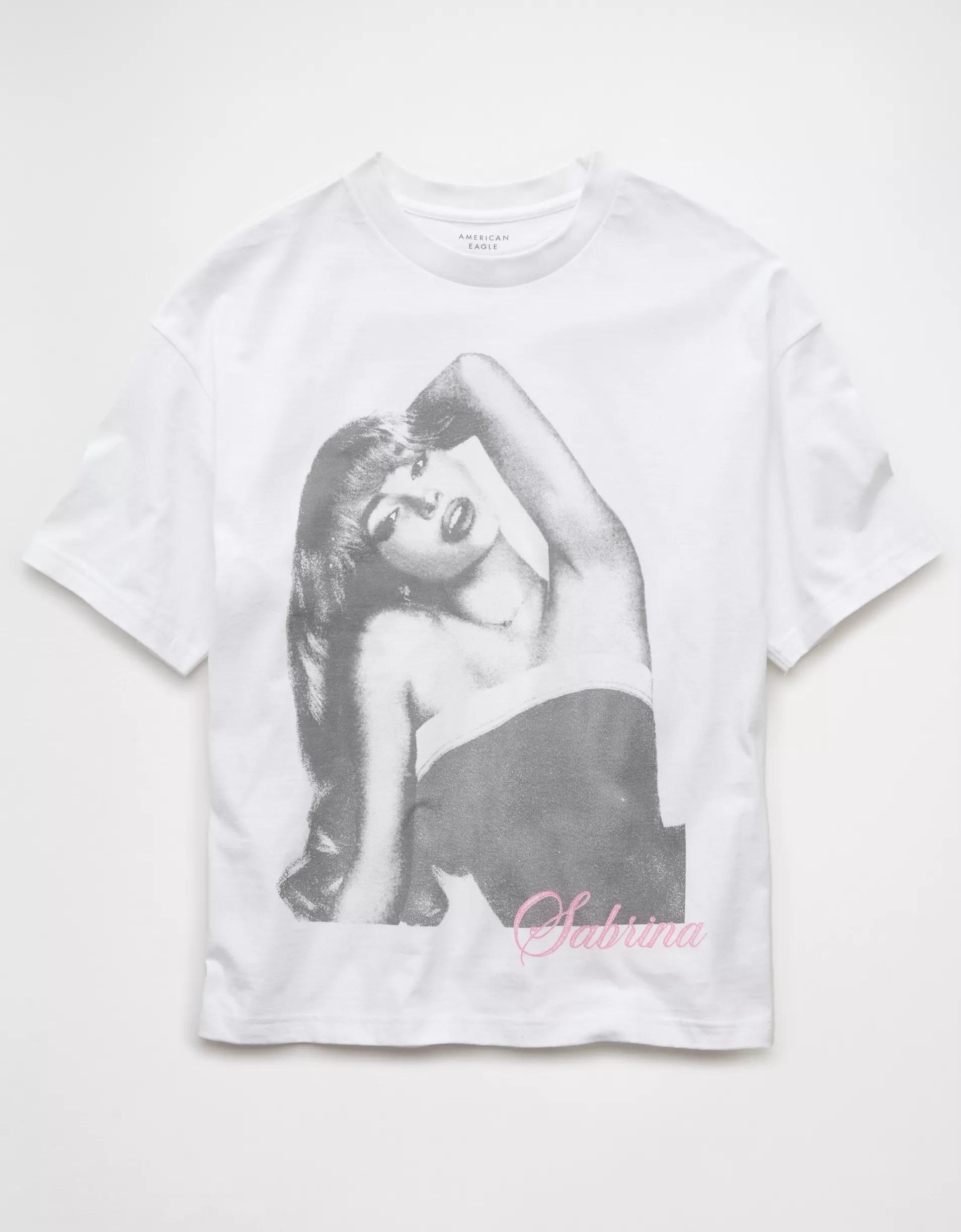 AE Boxy Sabrina Carpenter Graphic T-Shirt Product Image
