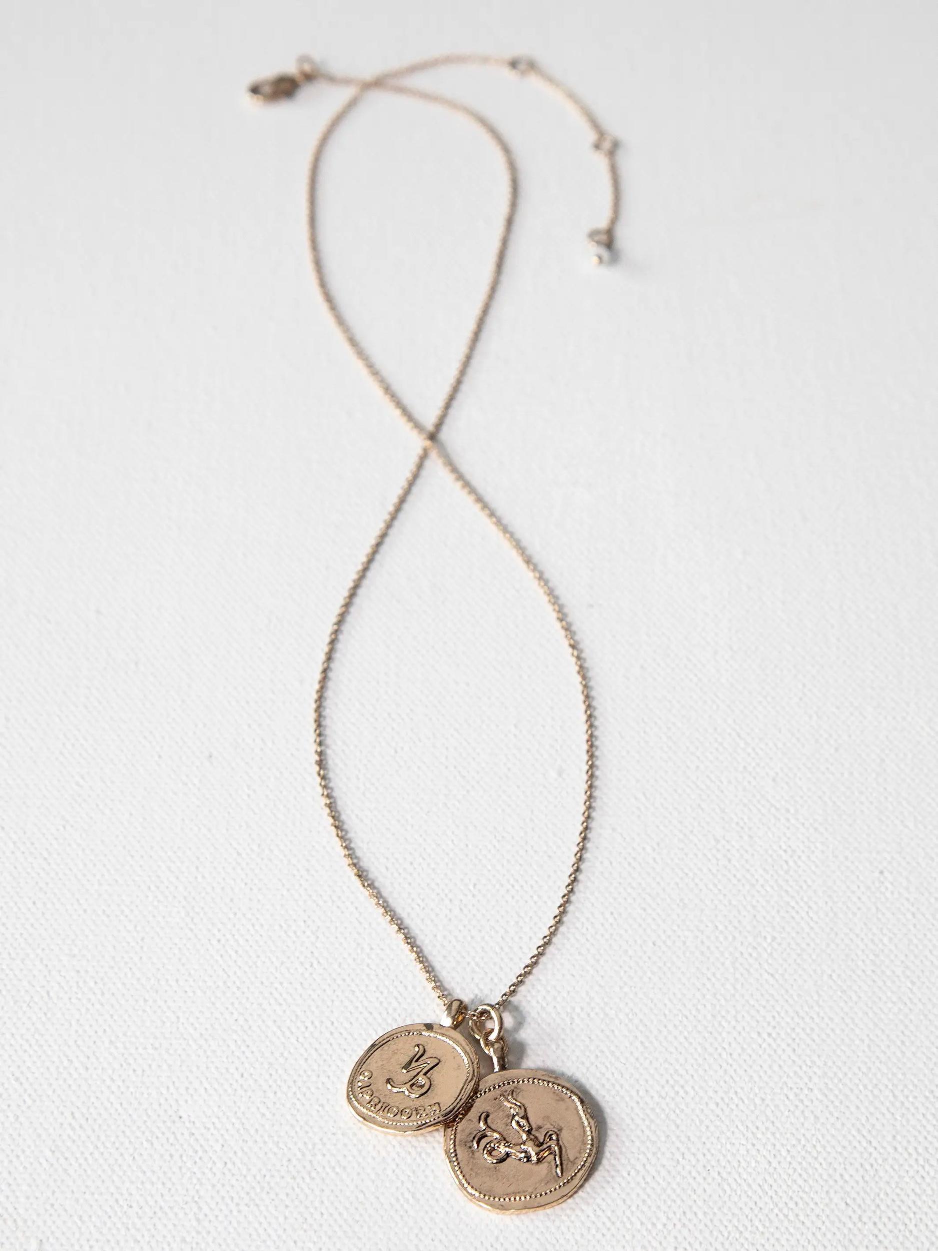 Zodiac Coin Necklace - Gemini Product Image