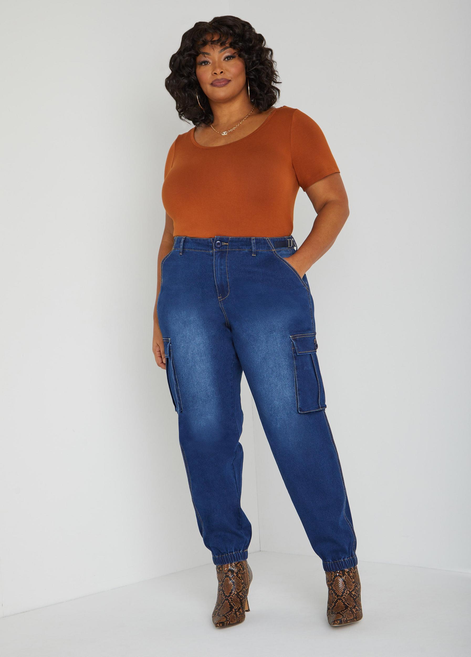 Denim Cargo Joggers Product Image