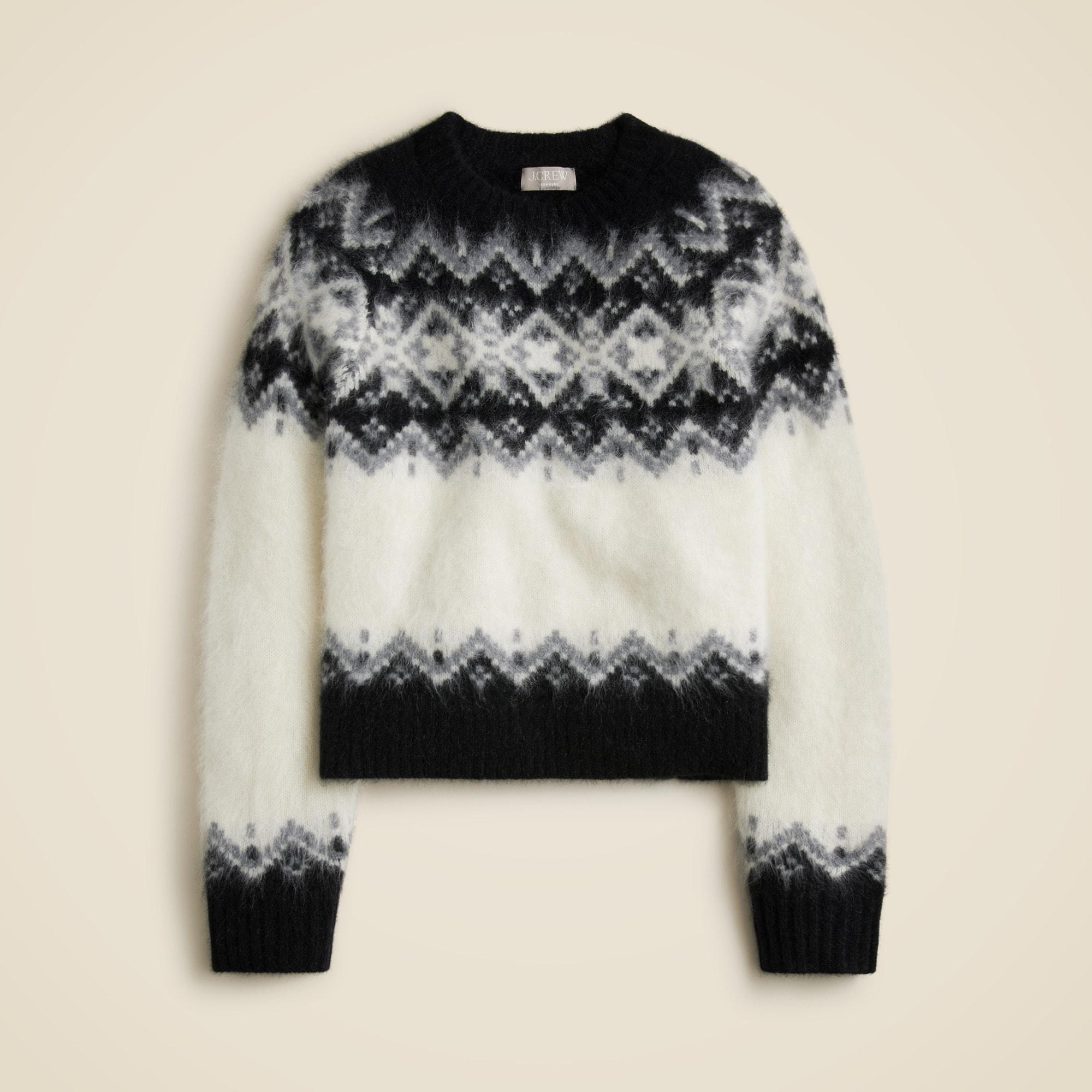 Brushed cashmere Fair Isle sweater Product Image