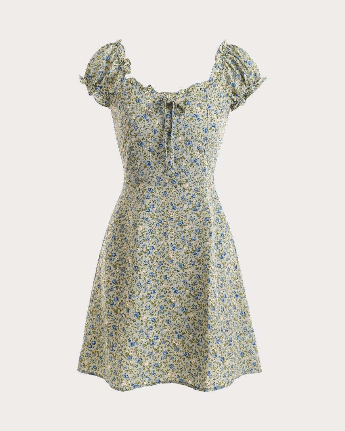 The Ruffle Edge Floral Mini Dress Product Image