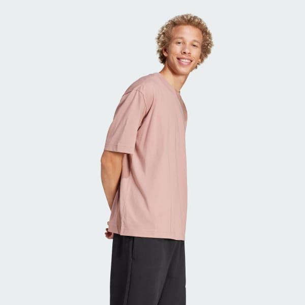 adidas Essentials Loose Fit 3 Bar Logo Tee White M Mens Product Image