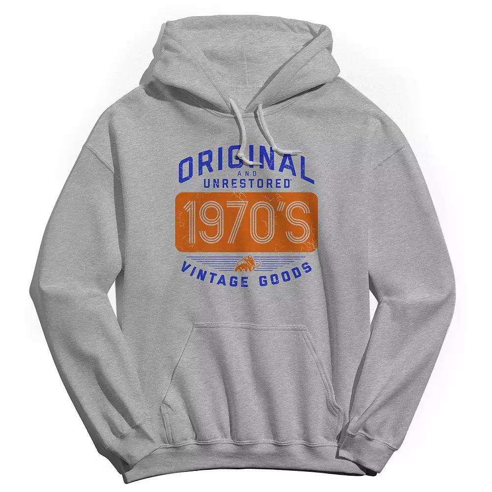 Men's Original & Unrestored Built in The Seventies Graphic Hoodie, Size: Large, Sport Gray Product Image