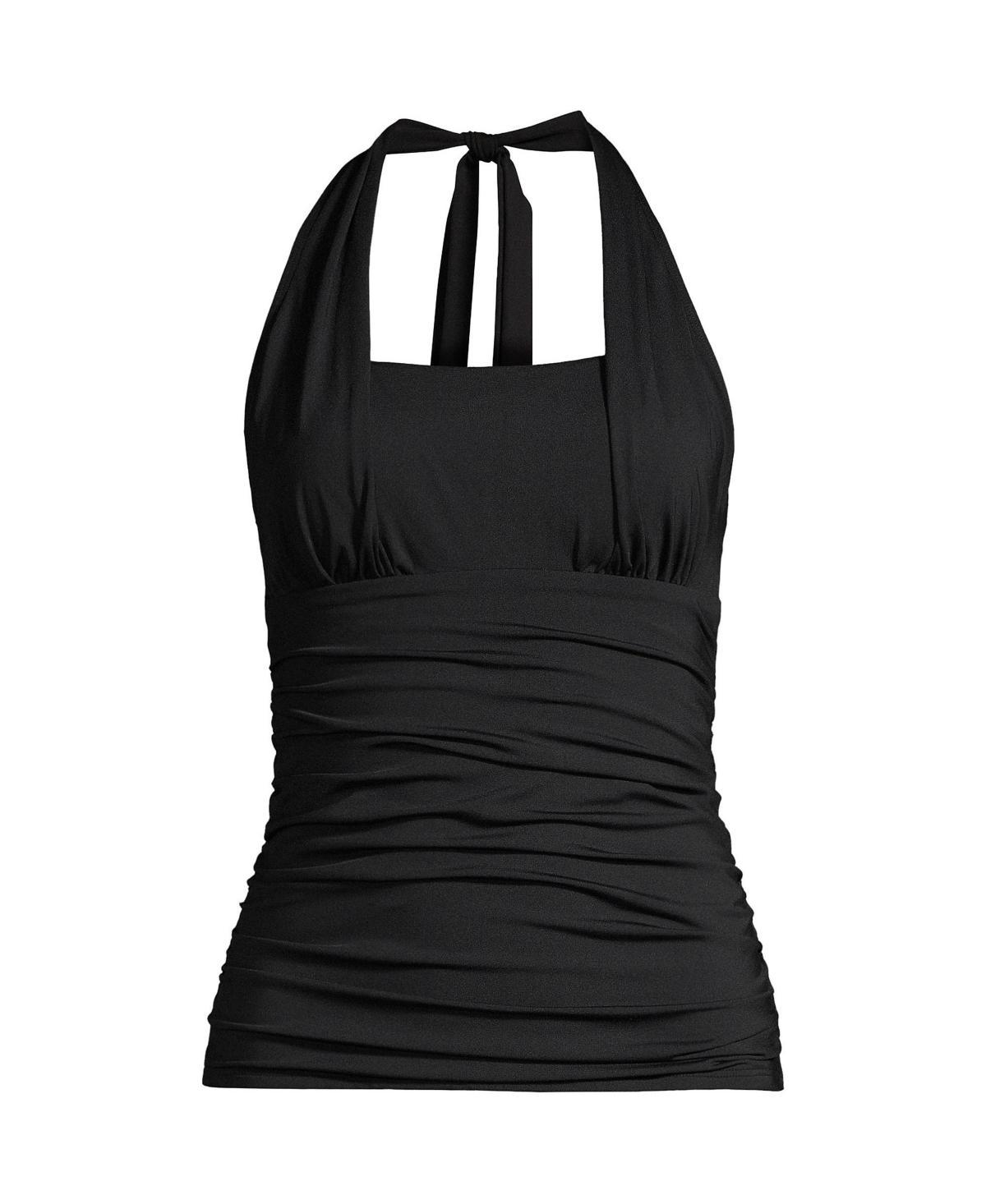 Plus Size Lands' End UPF 50 Squareneck Halter Tankini Swimsuit Top, Women's, Size: 16 W, Strawberry Floral Product Image