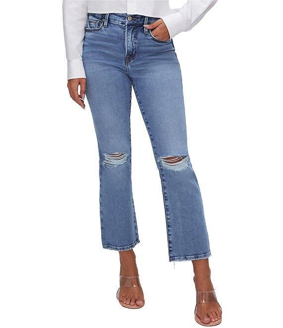 Good American Good Legs Mid Rise Cropped Mini Boot Jeans Product Image