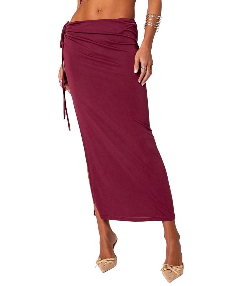 Womens Frankie drawstring slit maxi skirt Product Image
