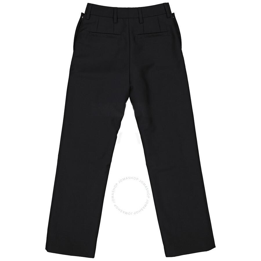 BURBERRY Black Pocket Detail Wool Mohair Tailored Trousers Product Image