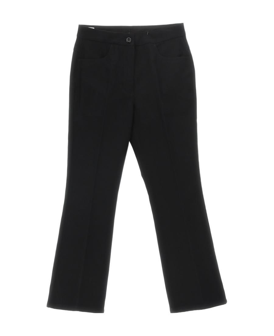 JIL SANDER Pressed-crease Flared Cropped Trousers In Black Product Image