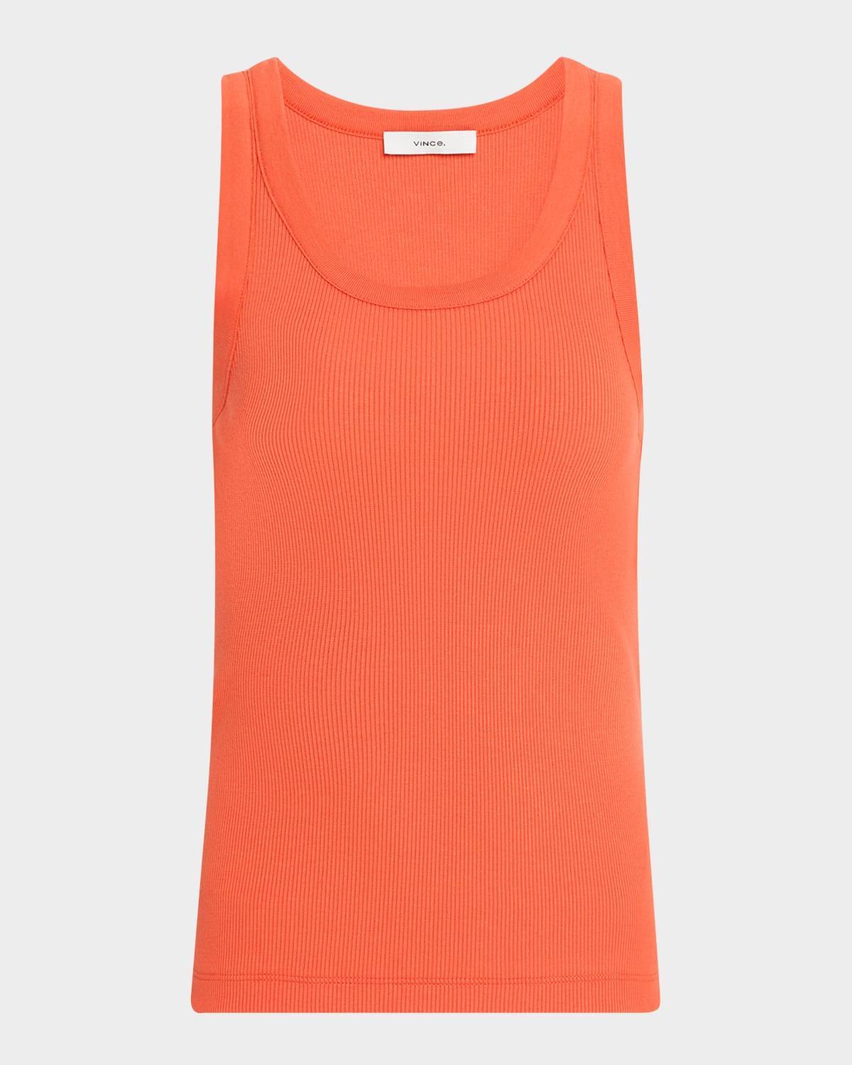 Scoop-Neck Ribbed Tank Top Product Image