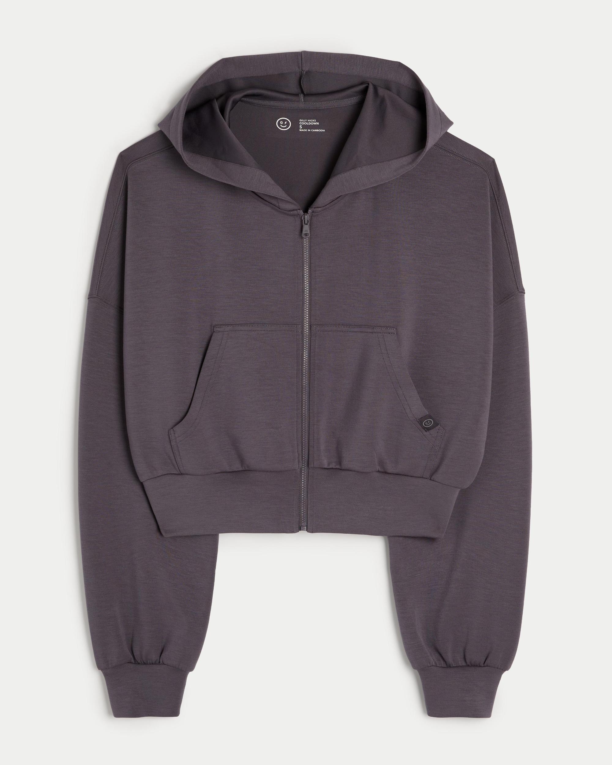 Gilly Hicks Cooldown Crop Zip-Up Hoodie Product Image