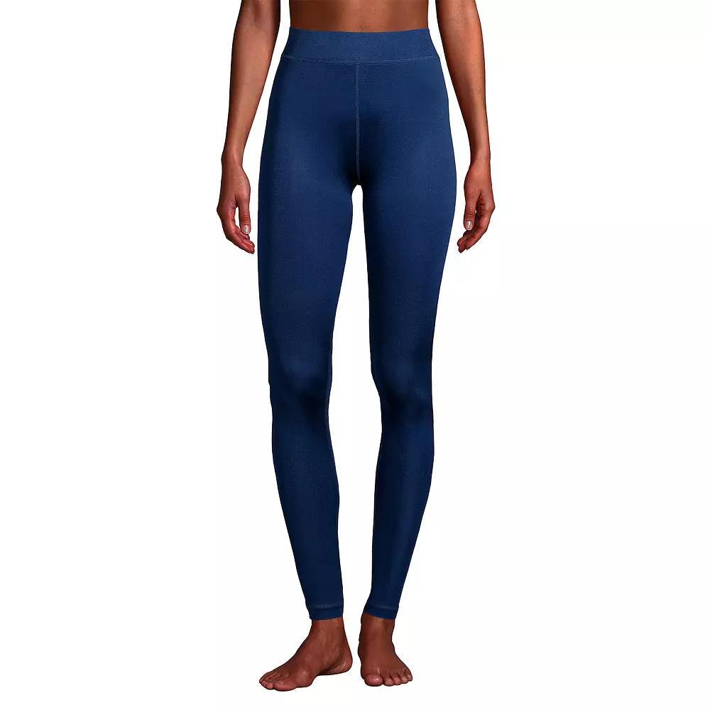 Women's Lands' End Silk Interlock Pants, Size: Large, Deep  Blue Product Image
