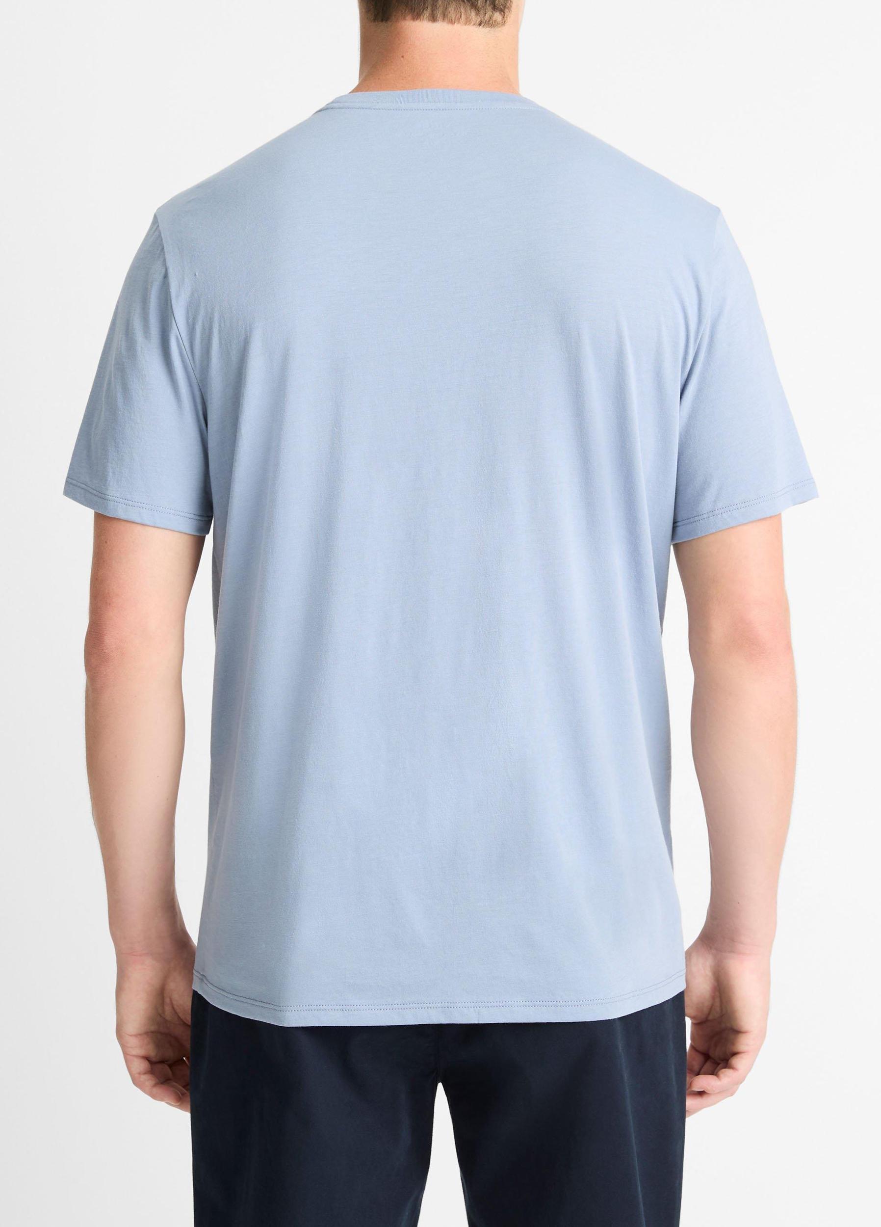 Mens Pima Cotton Crew Neck T-Shirt, Blue Hour, Size S Vince Product Image