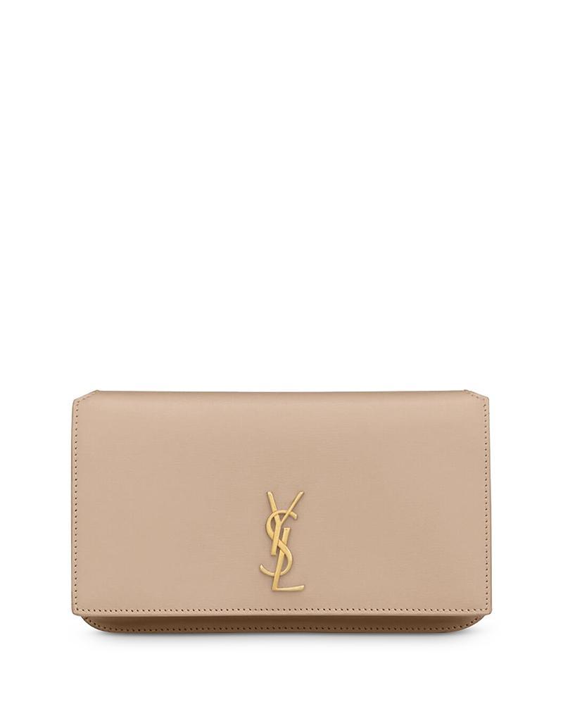 Womens Cassandre Phone Holder with Strap in Shiny Crocodile-Embossed Leather Product Image