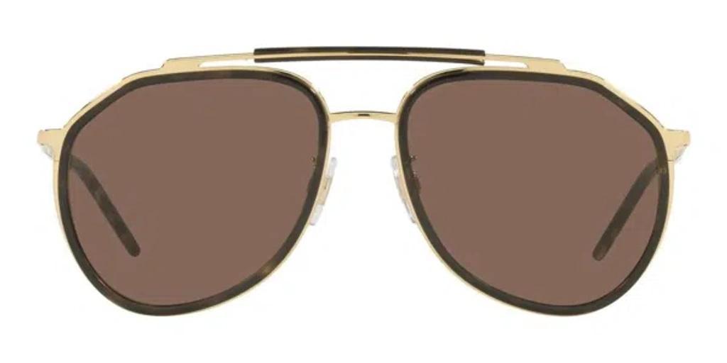 DOLCE & GABBANA Dg2277 Pilot-frame Metal Sunglasses In Gold Product Image