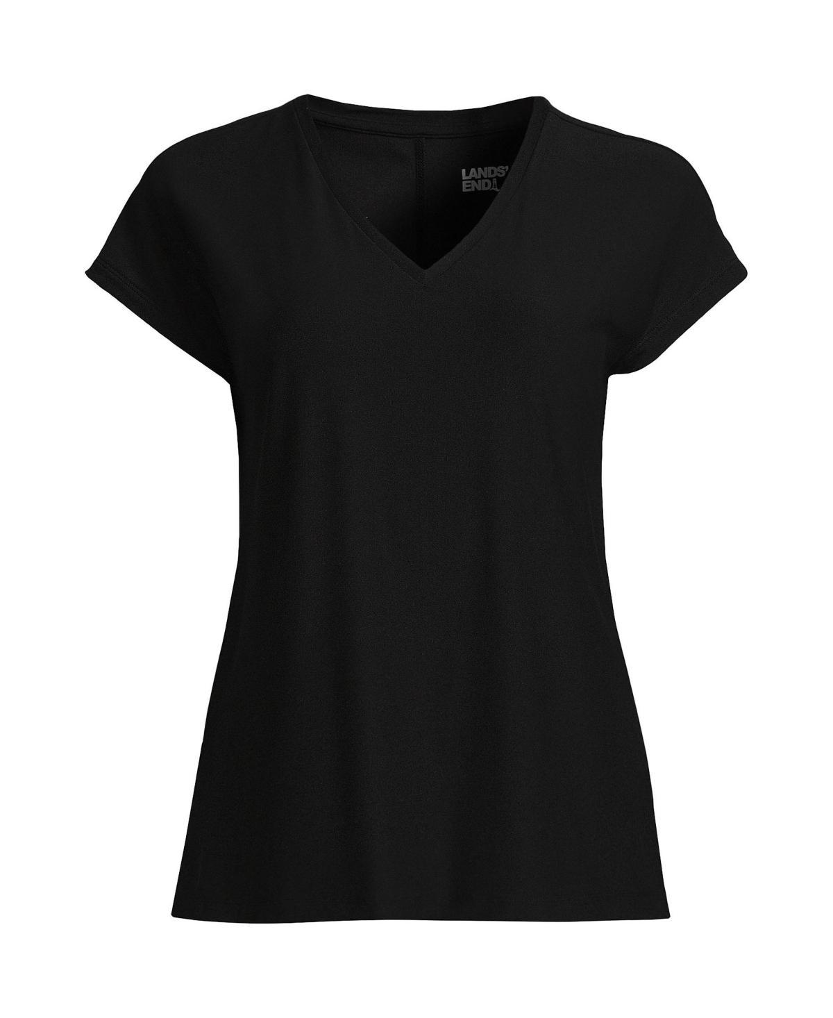 Womens Lands End Short Sleeve Performance Tee Red Geo Product Image