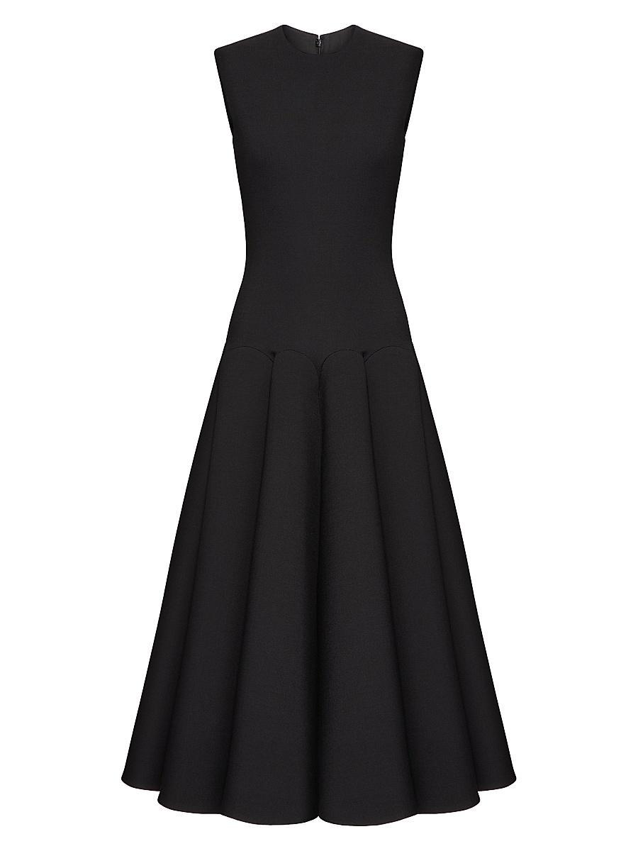 Womens Luxury Crepe Midi Dress Product Image