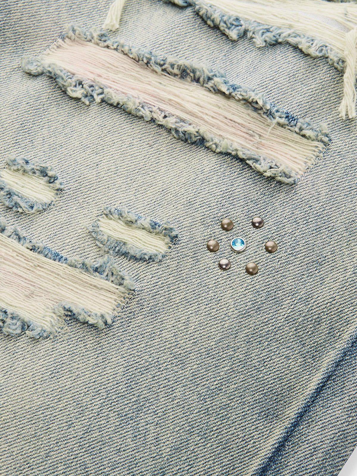Aelfric Eden Fringe Distressed Jeans Product Image