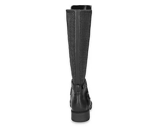 Easy Street Austyn Women's Easy Works Slip Resistant Tall Boots, Size: 6 XW, Black Stretch Product Image